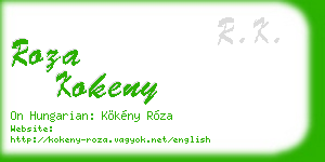 roza kokeny business card